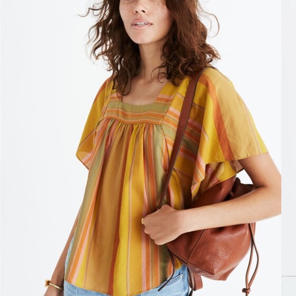 Madewell Tops - Madewell butterfly Multicolor Striped Blouse, size small